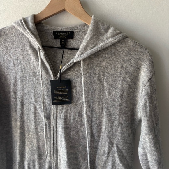 Charter Club 100% Cashmere Zip Hoodie SZ XS NWT - Picture 4 of 7